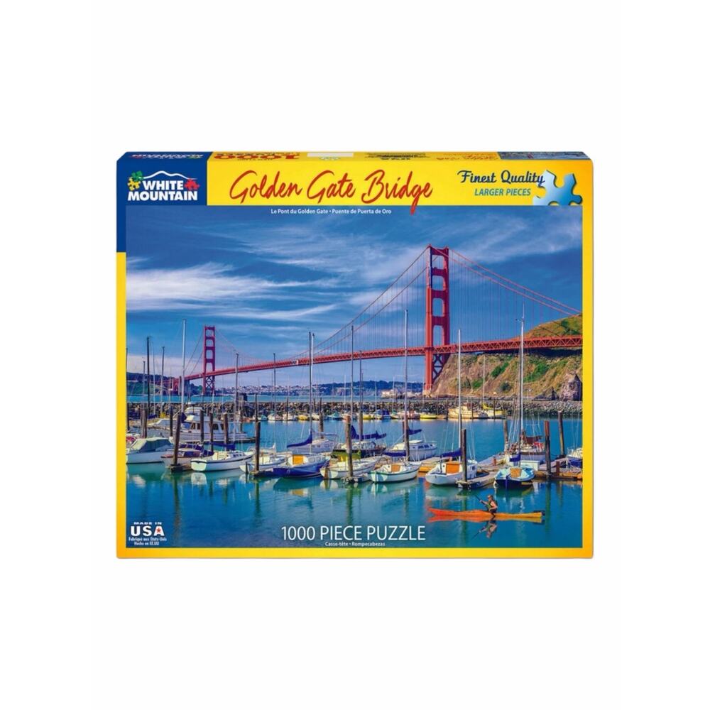 White Mountain Golden Gate Bridge 1000 Piece Puzzle #1399 dated 2018